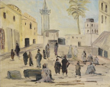  Leonard Art Painting - Scene de rue en Algerie Leonard Tsuguharu Foujita Japanese